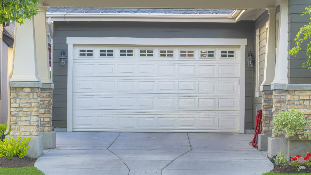 2 car garage door after repair